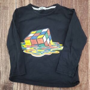 Lolocee colorful cube graphic kids shirt sz 120 (approx 6)